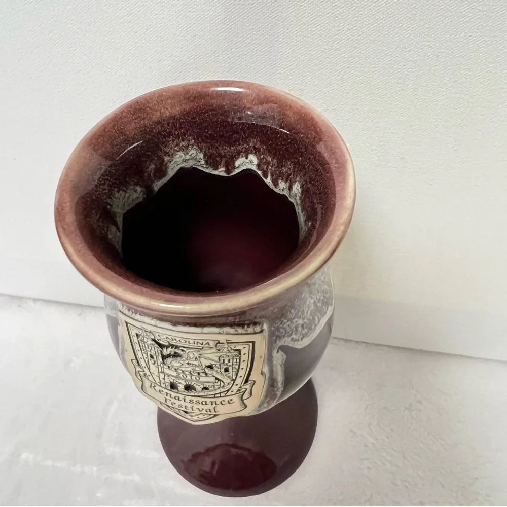 Carolina Renaissance Festival 2010 Pottery Tankard Drinking Cup Goblet